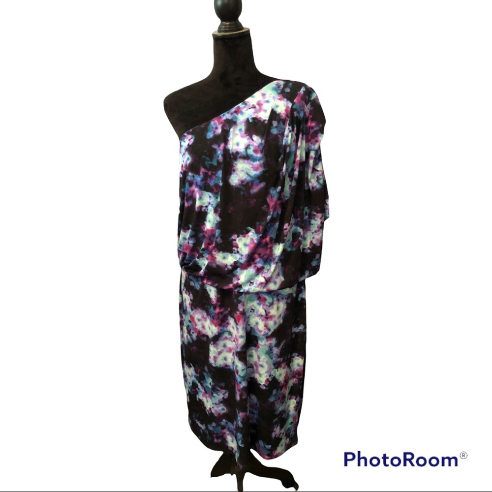 EUC Jessica Simpson 1X Asymmetrical One-Shoulder Dress